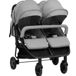 Tweelingbuggy staal en zwart>vidaXL Best
