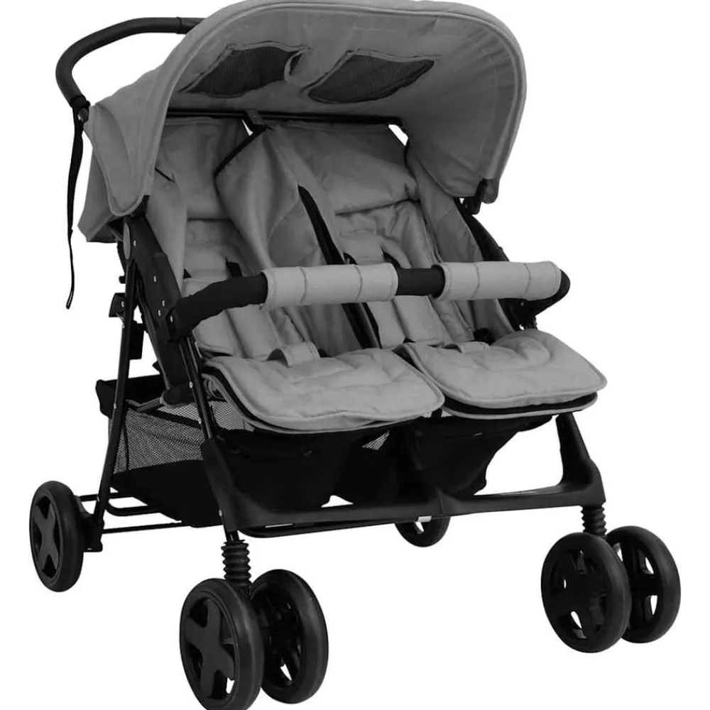 Tweelingkinderwagen staal>vidaXL Sale