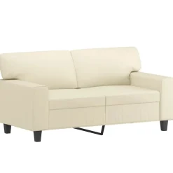 Tweezitsbank 120 cm kunstleer crèmekleurig>vidaXL Discount