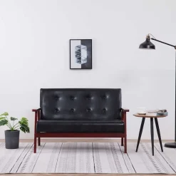 Tweezitsbank kunstleer zwart>vidaXL Outlet