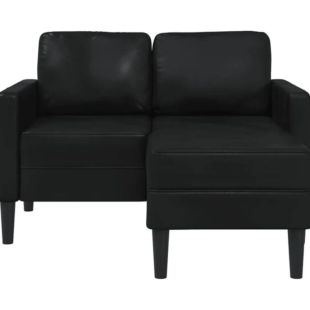 Tweezitsbank met chaise longue L-vorm 125 cm kunstleer>vidaXL Sale