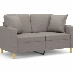 Tweezitsbank met sierkussens 120 cm stof>vidaXL Sale