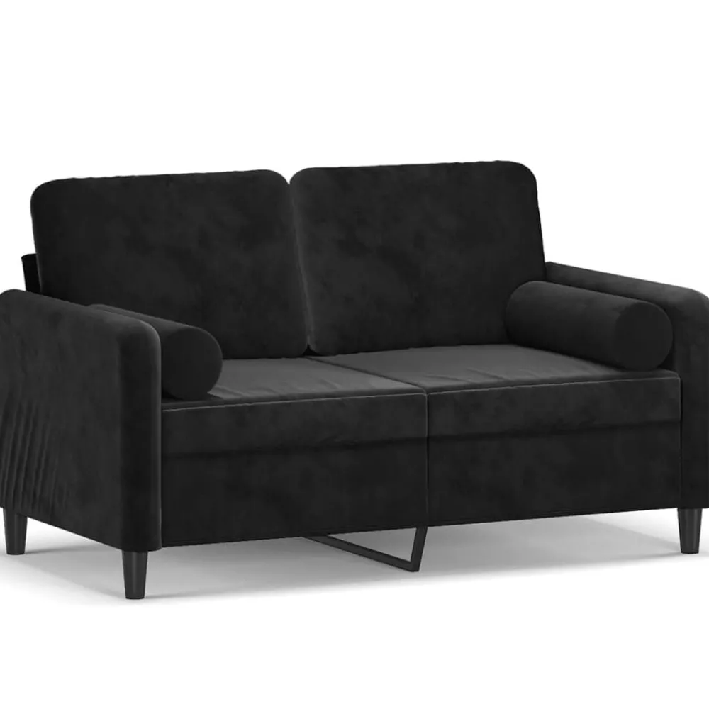Tweezitsbank met sierkussens 120 cm fluweel>vidaXL Sale