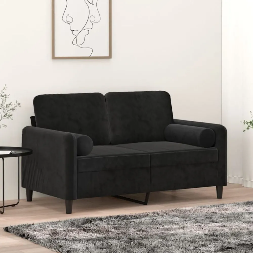 Tweezitsbank met sierkussens 120 cm fluweel>vidaXL Sale