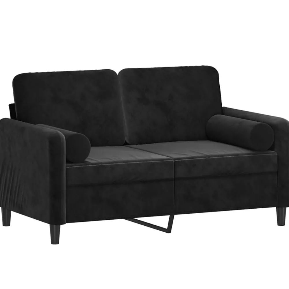 Tweezitsbank met sierkussens 120 cm fluweel>vidaXL Sale