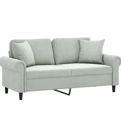 Tweezitsbank met sierkussens 140 cm fluweel><noscript><img width=