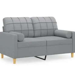 Tweezitsbank met sierkussens 120 cm stof>vidaXL Best