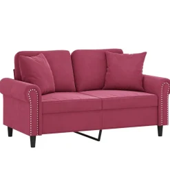 Tweezitsbank met sierkussens 120 cm fluweel><noscript><img width=
