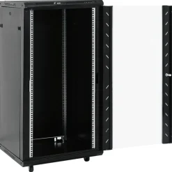 Elektronica*vidaXL 22U Netwerkkast met Draaipoten 19" IP20 60x60x120 cm Zwart