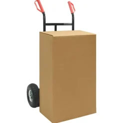 Gereedschap*vidaXL Uitschuifbare handkar en Rood 57 x 46 x 113 cm Staal Zwart