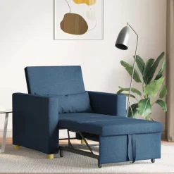 Uittrekbaar slaapbank eenpersoons 90 x 165 x 87 cm Stof><noscript><img width=