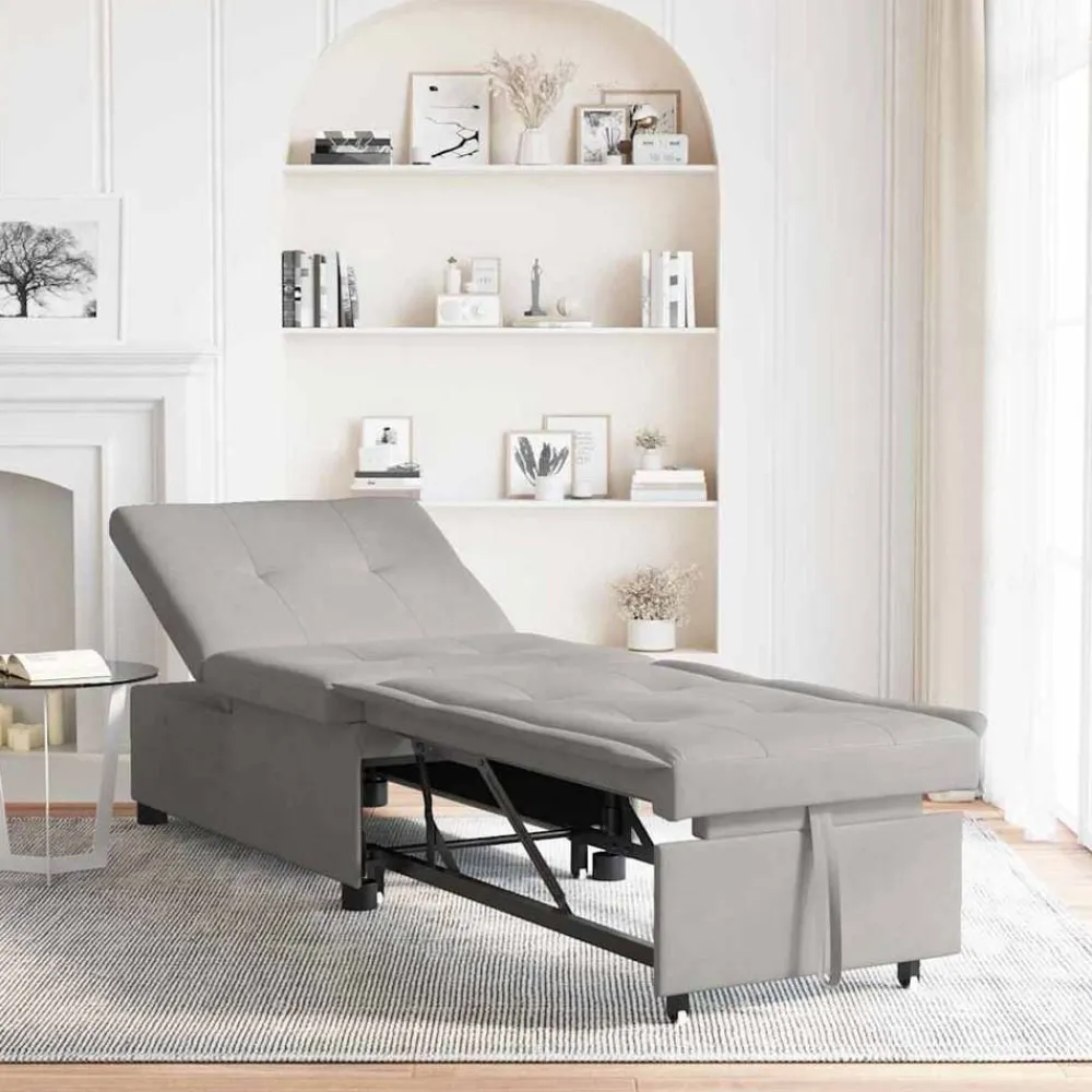 Uittrekbare Slaapbank 194 x 67 x 82 cm Microvezel>vidaXL Sale