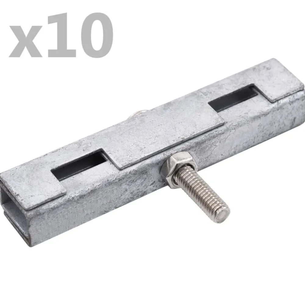 Tuinafscheidingen*vidaXL U-matverbinding 10 sets kleurig Zilver