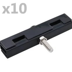 Tuinafscheidingen*vidaXL U-matverbinding 10 sets Antraciet