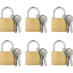 Sloten & Sleutels*vidaXL U-slot met sleutels 6 pcs Koper IJzer