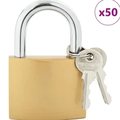 Sloten & Sleutels*vidaXL U-slot met sleutels 50 pcs Koper IJzer