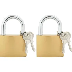 U-slot met sleutels 2 pcs Koper IJzer>vidaXL