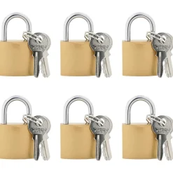 U-slot met sleutels 6 pcs Koper IJzer>vidaXL Outlet