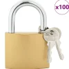 U-slot met sleutels 100 pcs Koper IJzer>vidaXL Outlet