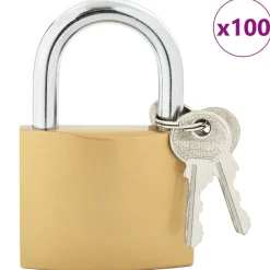 U-slot met sleutels 100 pcs Koper IJzer>vidaXL Outlet