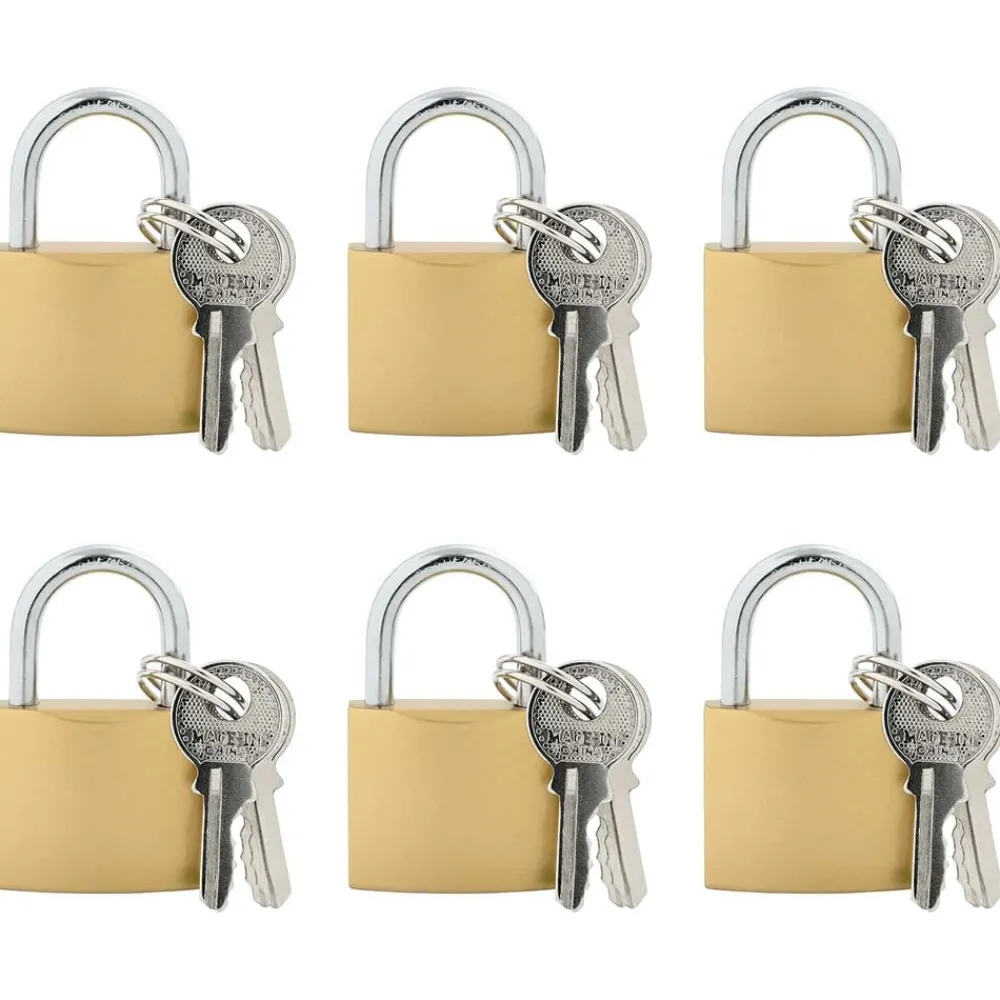 U-slot met sleutels 6 pcs Koper IJzer>vidaXL Outlet