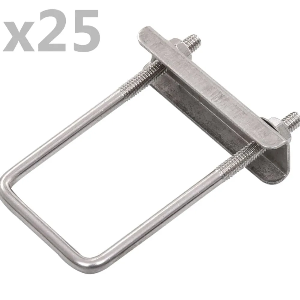U-verbinding voor hekpaal 25 sets 60x40 mm>vidaXL Best