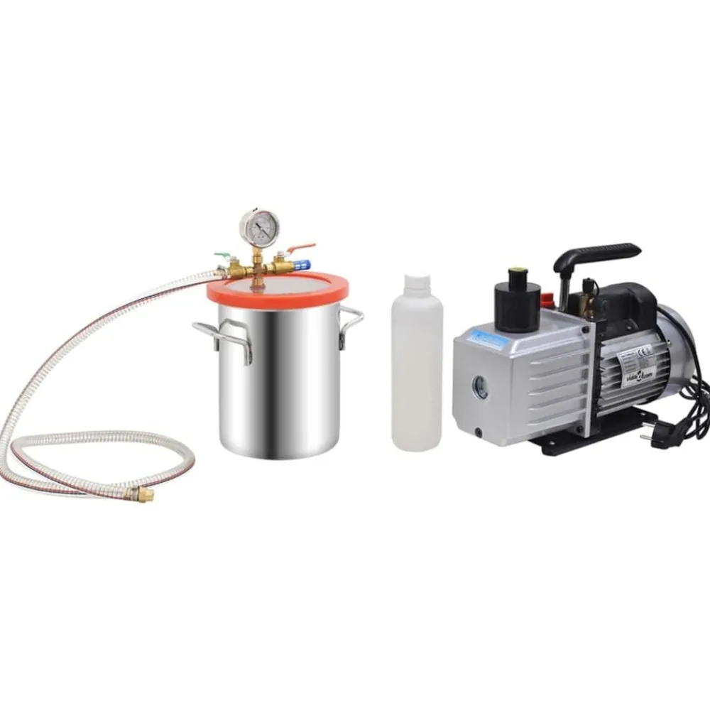 Pompen*vidaXL Vacuümkamer met 2-traps pomp 5,5 L