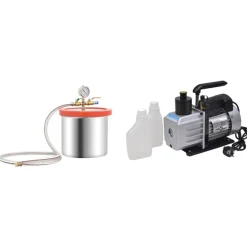 Pompen*vidaXL Vacuümkamer met 2-traps pomp 7,4 L