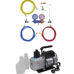 Vacuümpomp 50 L/min met 2-voudige manometerset>vidaXL Hot