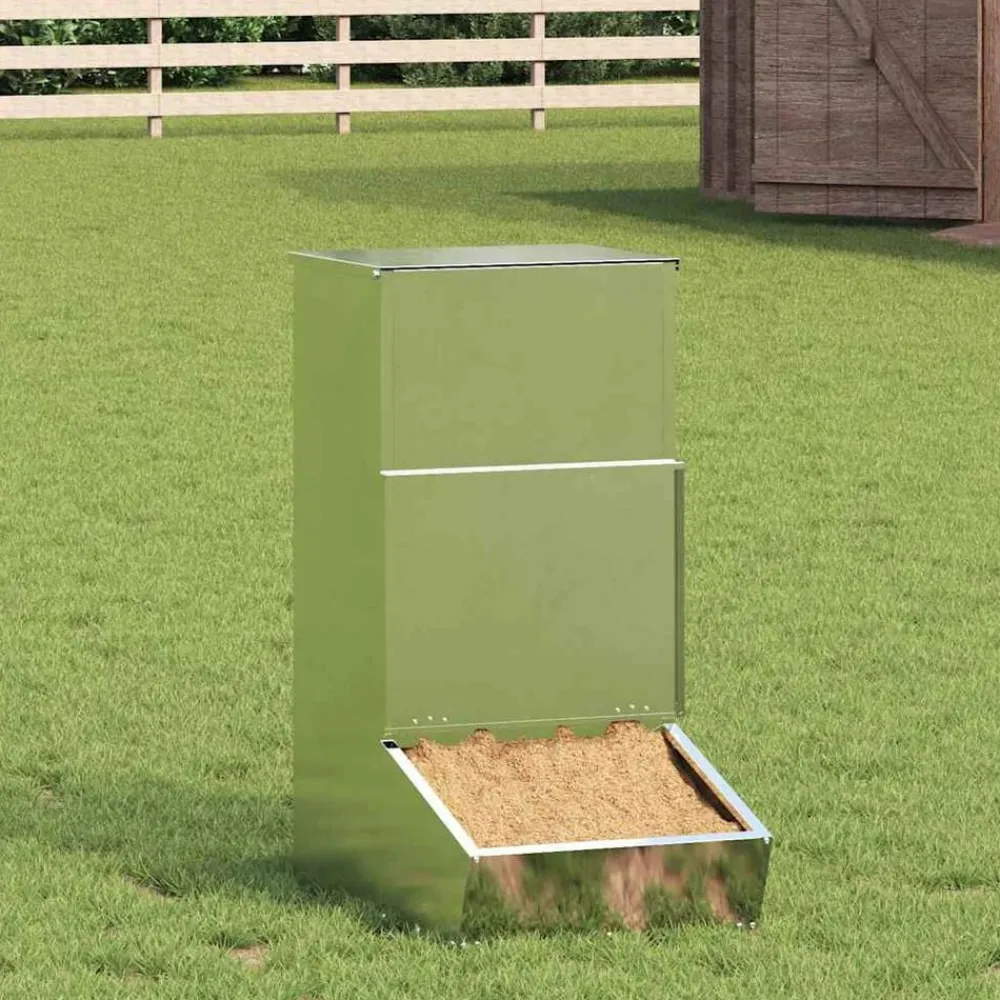 Huisdierbenodigdheden*vidaXL Varkensvoeder Zilver 55 x 38 x 76 cm Gegalvaniseerd staal