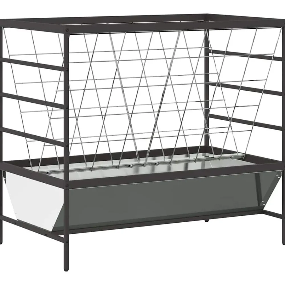 Huisdierbenodigdheden*vidaXL Vee voeder Zilver 100 x 60 x 90 cm Gegalvaniseerd staal