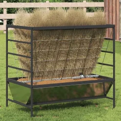 Huisdierbenodigdheden*vidaXL Vee voeder Zilver 100 x 60 x 90 cm Gegalvaniseerd staal