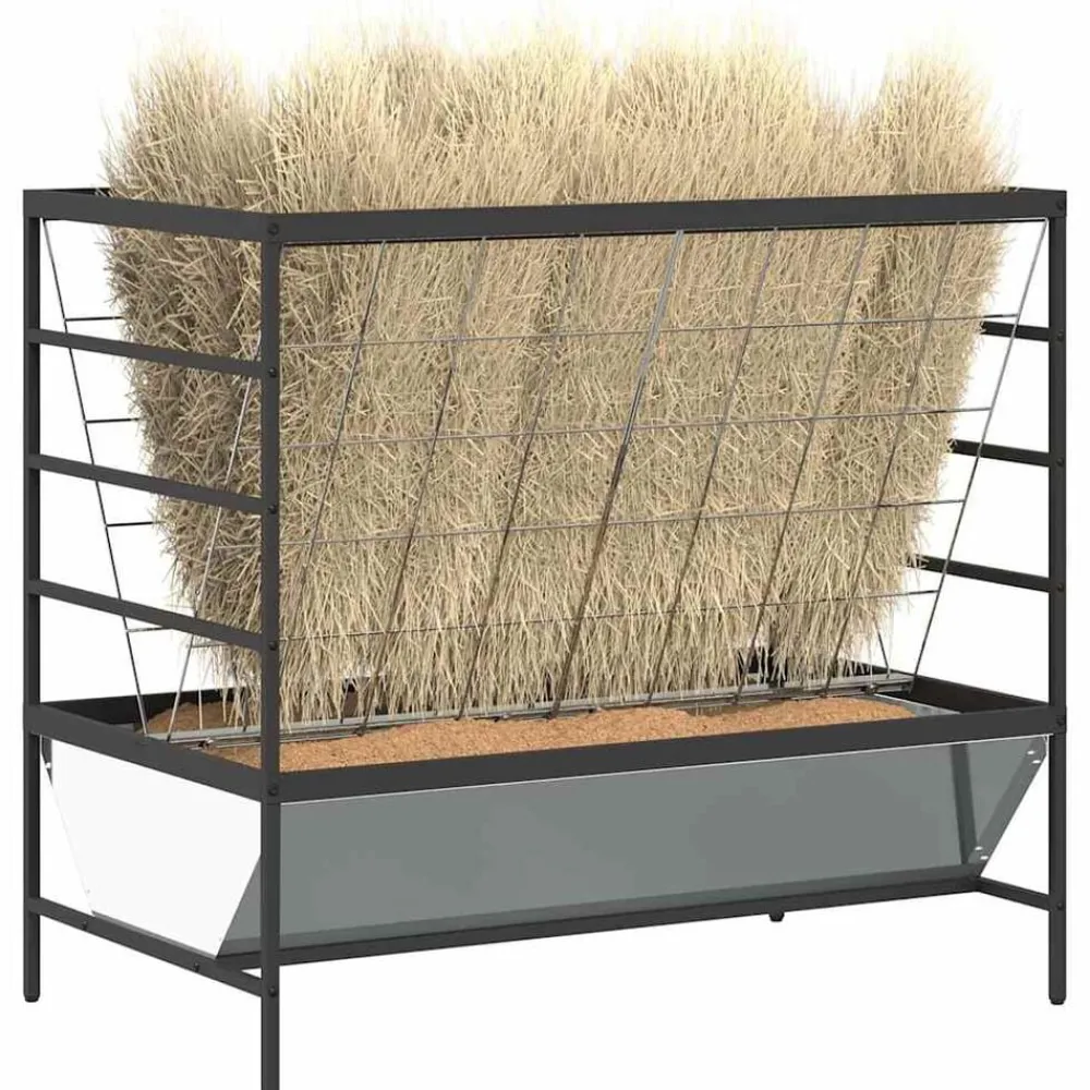 Huisdierbenodigdheden*vidaXL Vee voeder Zilver 100 x 60 x 90 cm Gegalvaniseerd staal