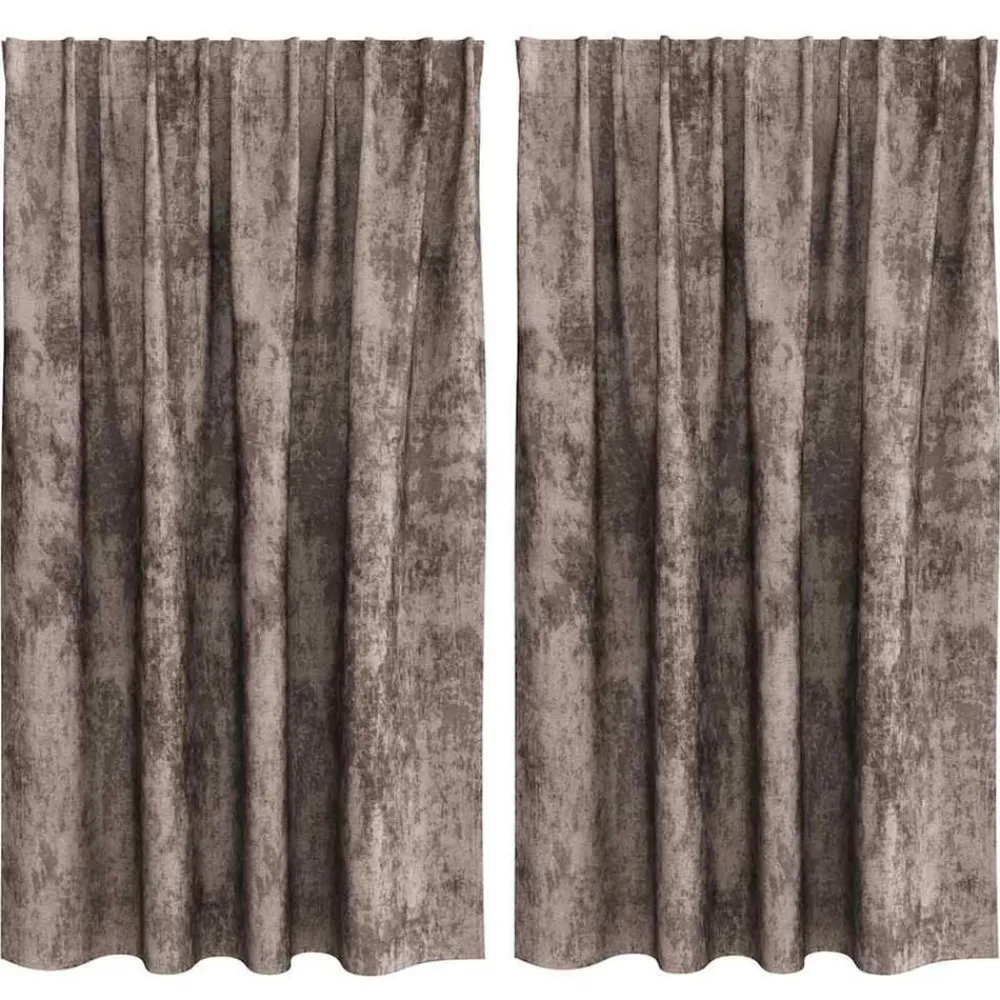 Woon- & Tuinaccessoires*vidaXL Velvet Gordijnen 2 pcs 140 x 140 cm Fluweel Cappuccino