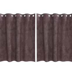 Woon- & Tuinaccessoires*vidaXL Velvet Gordijnen met gordijnen 2 pcs 140 x 140 cm Fluweel Bruin