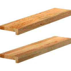 Bouwmaterialen*vidaXL Vensterbanken 2 st 70x15x2 cm massief eikenhout Lichtbruin
