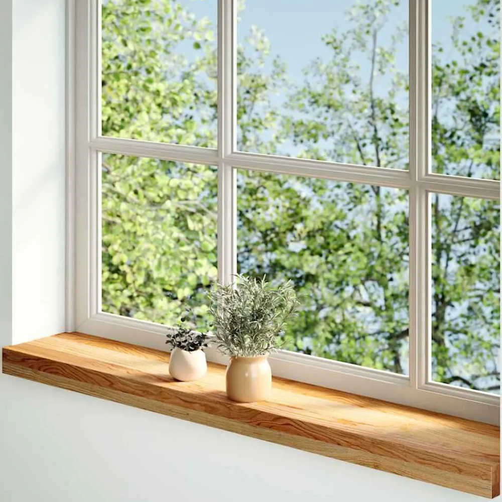 Bouwmaterialen*vidaXL Vensterbanken 2 st 70x15x2 cm massief eikenhout Lichtbruin