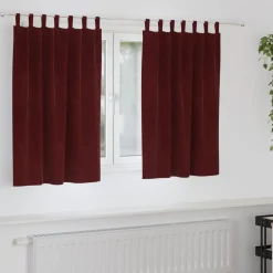 Woon- & Tuinaccessoires*vidaXL Verduisterende gordijnen 2 pcs 140 x 140 cm Fluweel Wijnrood