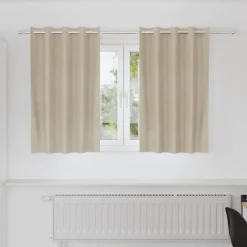Woon- & Tuinaccessoires*vidaXL Verduisterende gordijnen 2 pcs Crème 140 x 140 cm Fluweel Cr&egrave;me