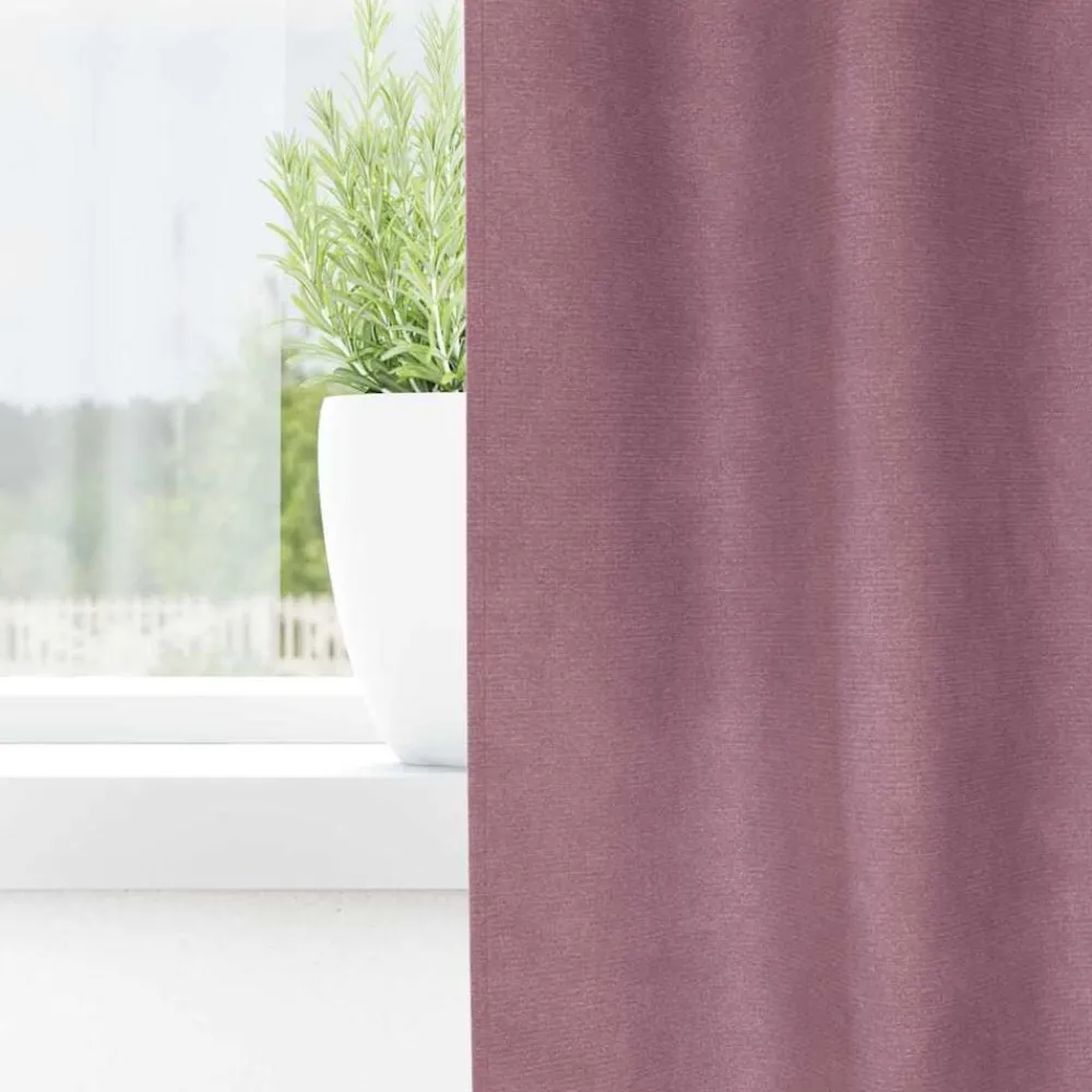 Woon- & Tuinaccessoires*vidaXL Verduisterende gordijnen 2 pcs 140 x 140 cm Fluweel Donkerroze