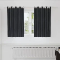 Woon- & Tuinaccessoires*vidaXL Verduisterende gordijnen 2 pcs 140 x 140 cm Fluweel Donkergrijs