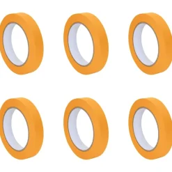 Verbruiksmaterialen Voor De Bouw*vidaXL Verf Maskertapes 6 pcs Geel 19mm x 50m Papier