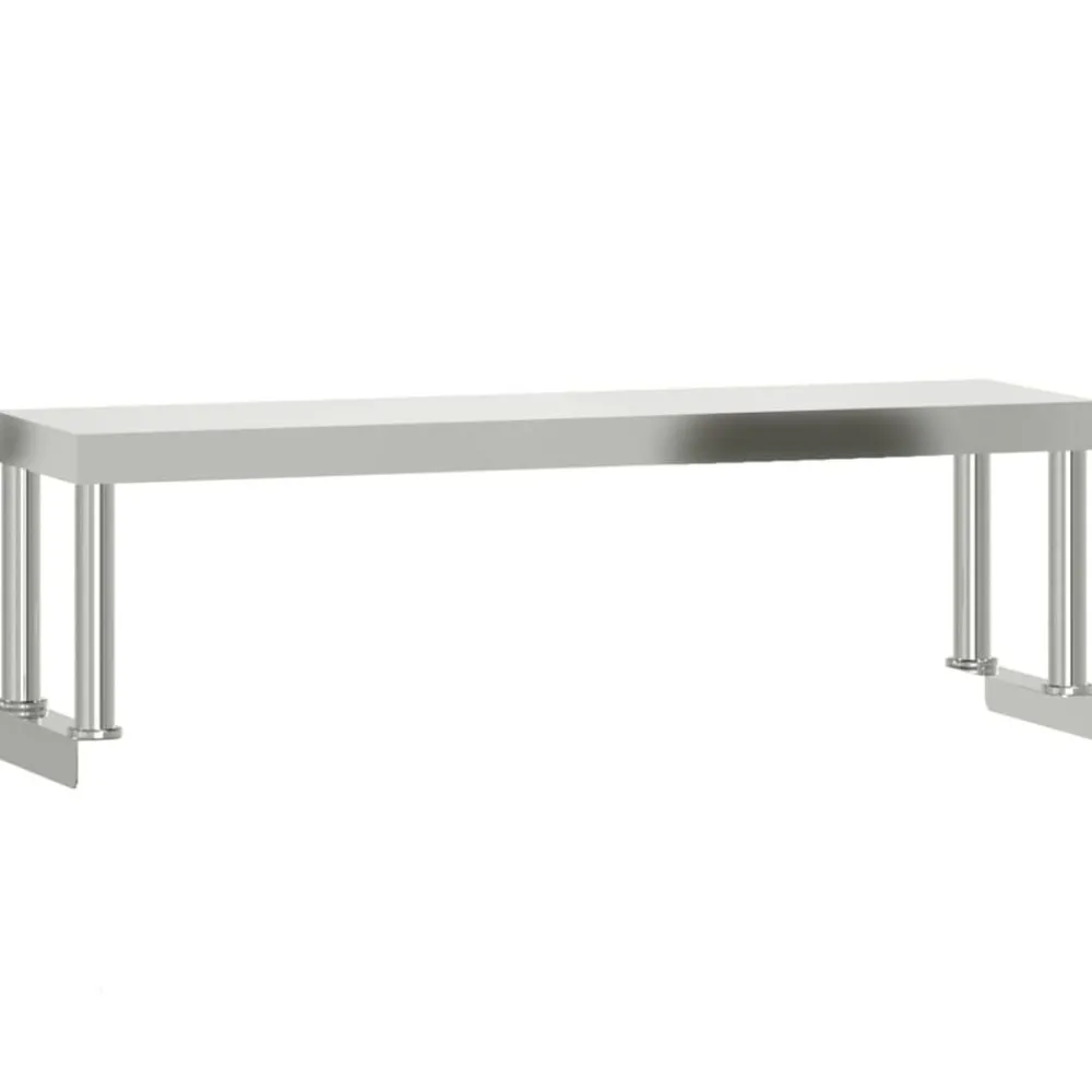 Catering & Horeca*vidaXL Verhoging voor werktafel 110x30x35 cm roestvrij staal