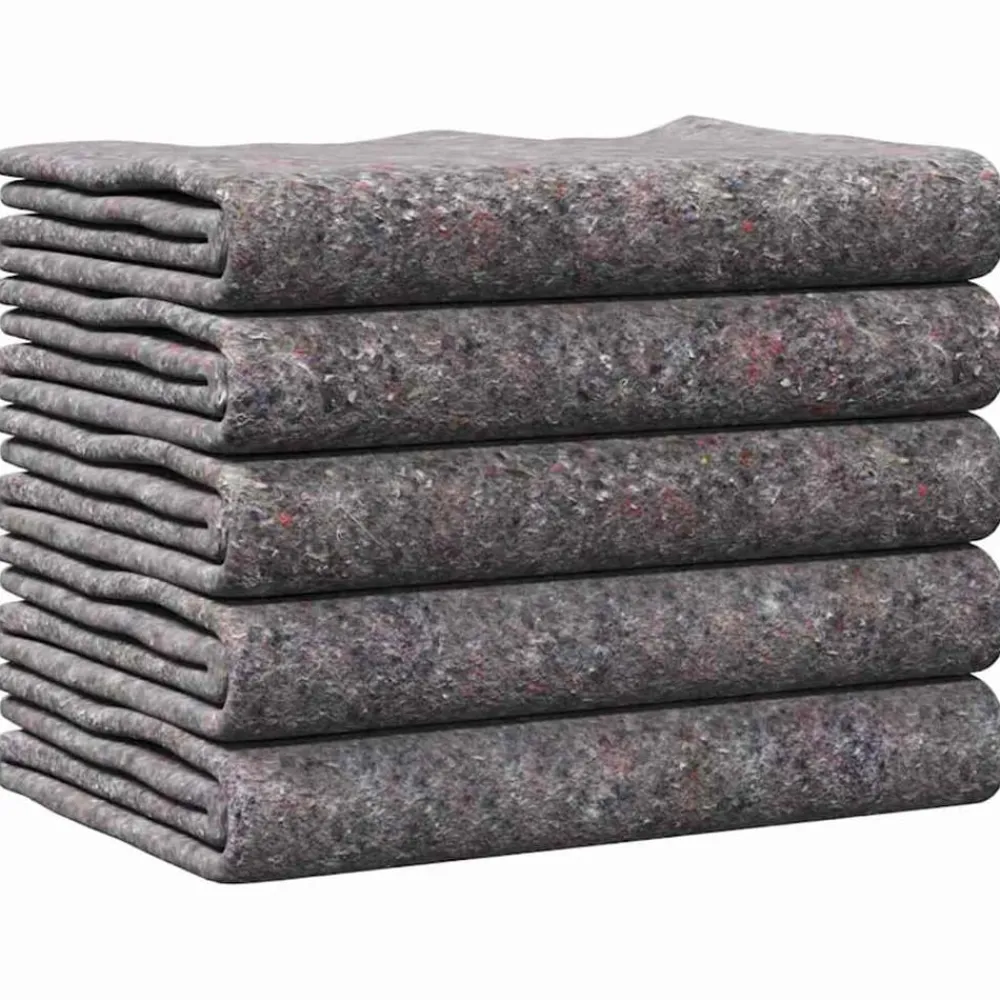 Verhuisdekens 5 pcs Grijs 150 x 200 cm Stof>vidaXL Discount
