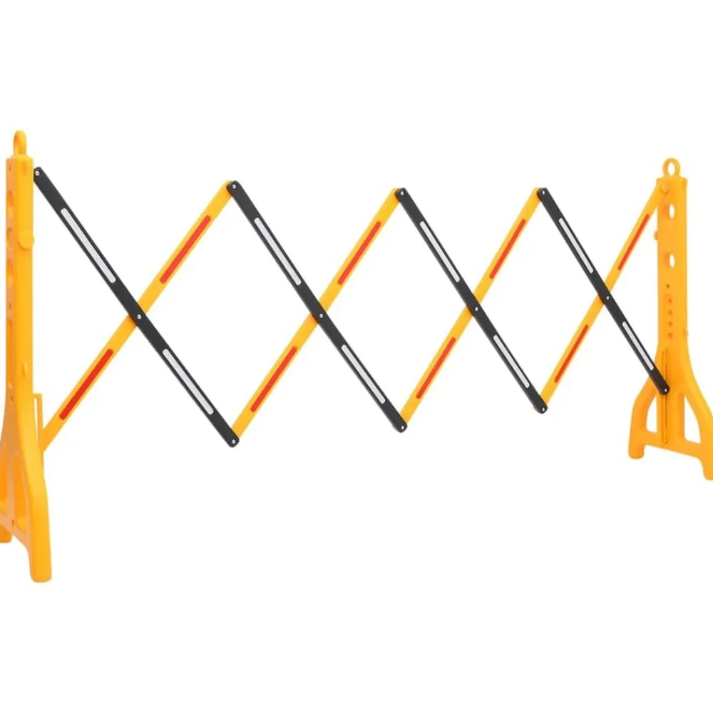 Uithangborden*vidaXL Verkeersbarrière inklapbaar 250x38x96 cm geel en zwart