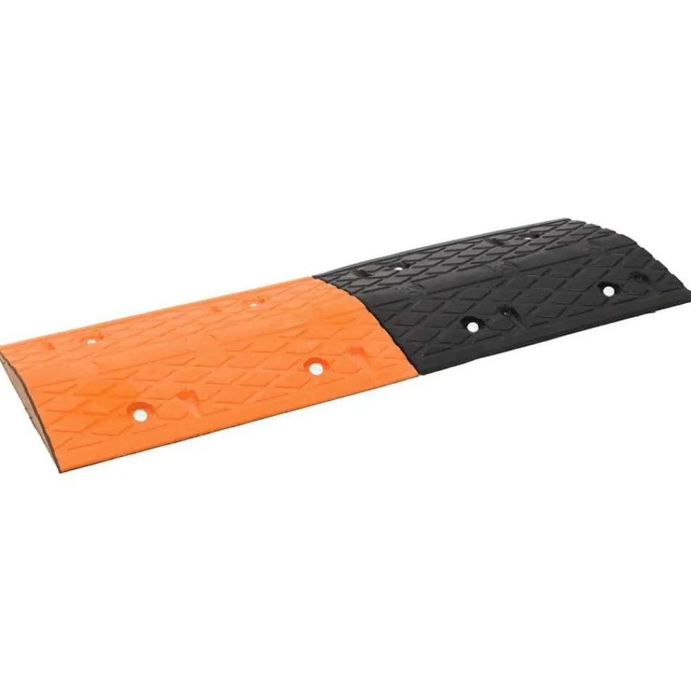 Verkeersdrempel 97x32,5x4 rubber geel en zwart>vidaXL Discount