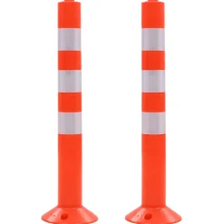 Uithangborden*vidaXL Verkeerspalen 75 cm kunststof 2 st