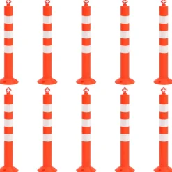 Verkeerspalen met ketting 10 st 75 cm PE>vidaXL Sale