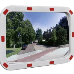 Uithangborden*vidaXL Verkeersspiegel rechthoekig met reflectors 40x60 cm