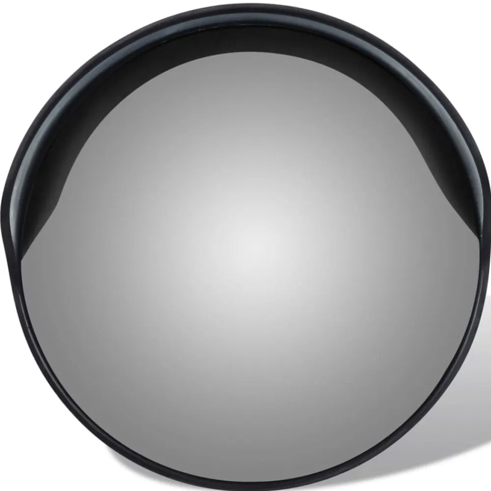 Uithangborden*vidaXL Verkeersspiegel voor buiten 30 cm PC-kunststof Zwart